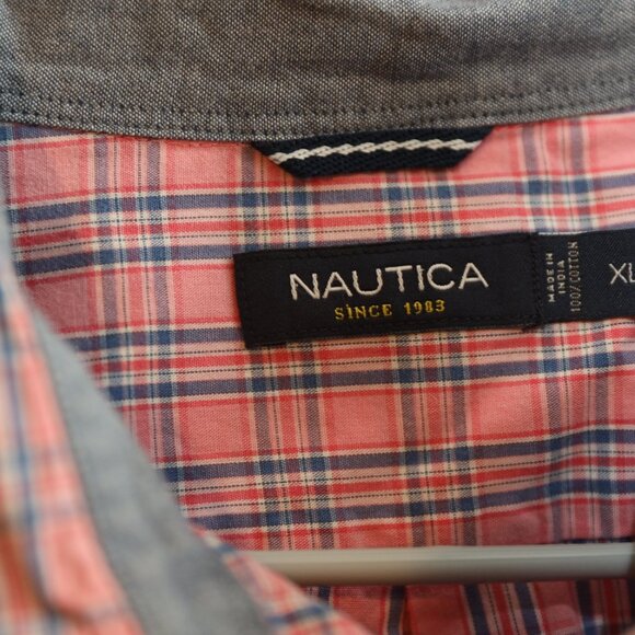 Nautica Button Down L/S Mens Shirt Size XL - Picture 3 of 4